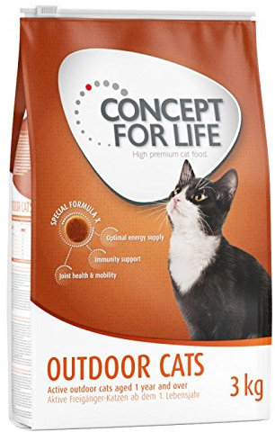 Concept for Life Trockenfutter für Katzen, ohne Weizen, 3 x 3 kg, für ausgewachsene Katzen mit hohem Energiebedarf