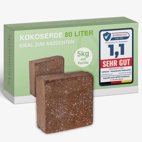 Humuserde | Kokoserde mit Perlite für Pflanzen 5kg | Erde aus Kokosfasern und Perlite | 100% natürlich & nachhaltig | nährstoffarm, torffrei, ungedüngt | Anzuchterde für Hochbeete & mehr