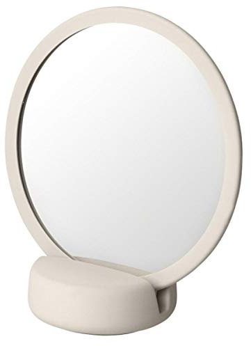 Blomus - SONO - Kosmetikspiegel - Moonbeam/Weiss - Keramik/Silikon - (HxBxT) 185 x 90 x 170mm, One Size, 69162