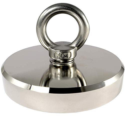 Neodym Bergemagnet - Neodym Magnet zum Angeln - 116mm – Zugkraft 400KG Stark - Fishing Angelmagnet – Topfmagnet Flachgreifer zum Magnet Fischen
