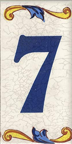 Numero civico esterno. Numeri civici esterni. Numero civico esterno moderno. Numero civico esterno ceramica. Nomi, indirizzi e segnaletica. Design “Craquelé (Numero Sette 7)
