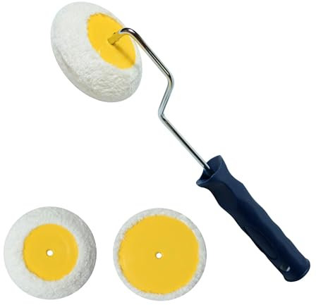 Nichiyo Corner Paint Roller Kit, 3 Stück Mini Trockenbau Eckroller für die Verwendung mit Wasserbasis, Öl oder Emaille Farben Edger Ecke Farbroller Werkzeug für Home Office Wand Malerei Dekoration