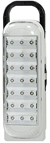 LEOFLA Luz de emergencia linterna portátil lámpara recargable blanca 21 LED + cable