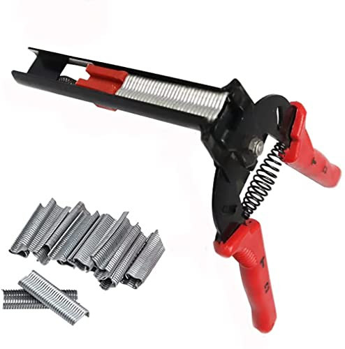 Typ M Ringzange Käfigklemme mit 1200 Stück M Clips Hog Ringzange Kit Reparatur Montagewerkzeug für Käfige Drahtzaun Zaun