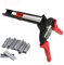 Pince à anneau de type M avec 1200 clips M Hog - Kit de réparation - Outil de montage pour cages, clôtures en fil de fer