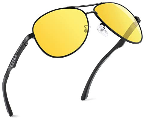 GQUEEN Pilotenbrille Herren Polarisiert Piloten Sonnenbrille UV400 Pilot Flieger Damen,MOS1