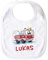 SpecialMe® personalisiertes Baby Lätzchen mit Namen Feuerwehr-Auto Baumwolle Junge/Mädchen weiß unisize