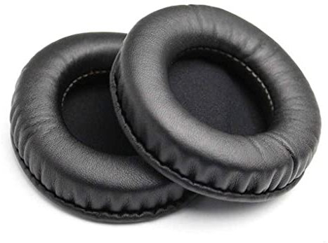 osiuujkw 1 Pair Earphone Pad Universal Dustproof Noise Cancelling Replacing Headphone Cup Home Net Bar Office Headset Cover, Black, 80mm