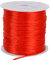 TONIFUL 1,5mm x 45,7m rote Nylonschnur, Satinschnur für Armbänder, Schmuckherstellung, Rattail, Makramee, gewachste Bordüre, Halskette, Perlenfaden, Kumihimo, chinesischer Knoten