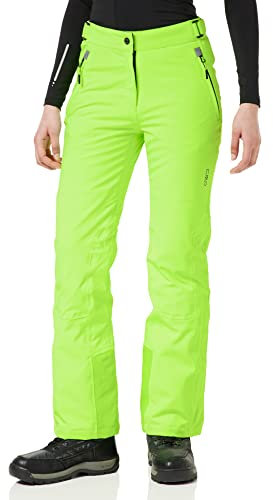 CMP Pantaloni Sci Elasticizzati da Donna, Mela Fluo, XXS