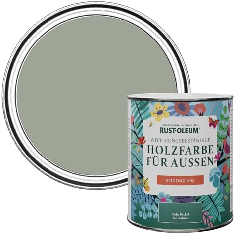 Rust-Oleum Green Mould-Resistant Garden Paint In Satin Finish - Tea Leaf 750ml