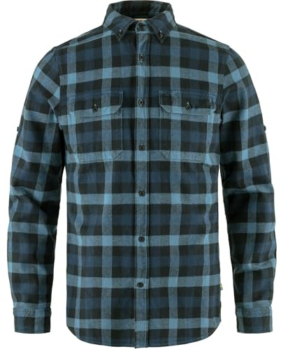 Fjällräven Herren Skog Hemd, Indigo Blue/Dark Navy, XXL