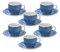 Generico Andrea FONTEBASSO 1760 Set 6 Tazzine caffè con Piattino ColorPlay Blu cod: SF08501852B