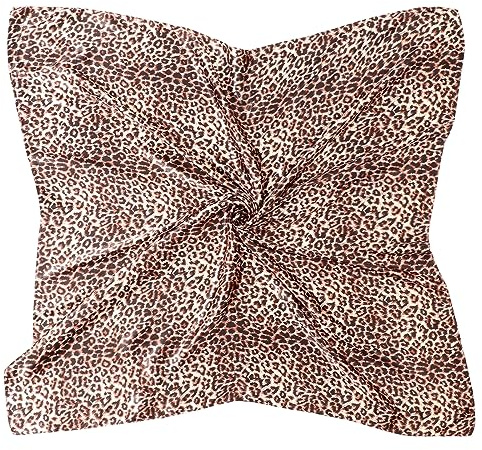 DRESHOW 90x90cm Große Quadratische Schals für Damen Seide Kopftuch Bandanas Haartuch Halstuch Haarschmuck