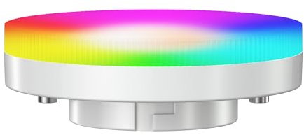 ledscom.de GX53 Bombilla LED RGB, blanco cálido - blanco frío (2900-6100 K), 6,6 W, 670 lm, 107°, Smart Home, WLAN, Alexa, mate