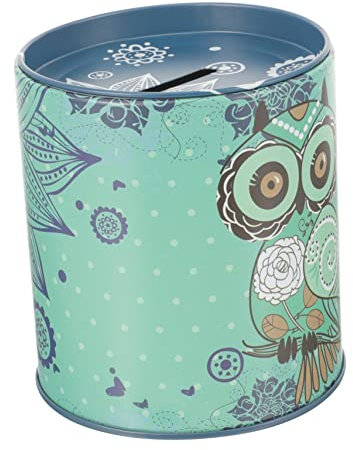 Money Saving Tin Owl Piggy Bank Metal Piggy Bank Girls Piggy Bank Boys Piggy Bank Coin Can Piggy Bank Metal Piggy Bank Decor Money Jar Small Piggy Bank Piggy Bank Green Ball Box