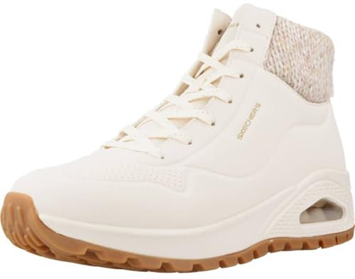 Skechers Damen High-Top Sneaker UNO Rugged Darling Daze, Frauen Sneakers,Sneaker,Sneaker-Stiefeletten,Cut,Halbschuhe,Beige NAT,41 EU