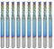 QUARKZMAN 10Stk Ende Fräsen CNC Fräser Bits 1/8 Schaft 2.4mm Blau Beschichtet Wolfram Karbid Fräsmaschine für PCB Acryl Holz Aluminum Metall