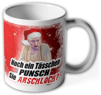 Tasse Alfred Tetzlaff Weihnachtsbecher Sie Arschloch Punsch Frohe Weihnachten Fun Kult TV Serie Geschenk 70er #43355