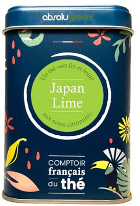 Thé Vert en Boite Métal - Comptoir Français du Thé - Maison Française - Thé en vrac (Japan Lime)