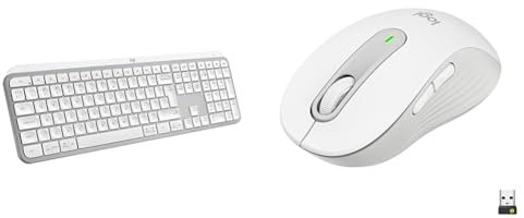 Logitech MX Keys S, Tastiera Wireless, Profilo Basso, Tasti Programmabili, Retroilluminazione & Signature M650 Mouse wireless - Per mani piccole e medie, Durata Batteria 2 anni