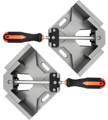 Corner Clamp 90 Degree Right Angle Clamps, 2 Packs Woodworking Corner Clamps with Adjustable Aluminum Alloy Swing Jaw
