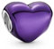 Wedanor Charme Metallic Purple Heart Charms-Anhänger 925 Sterling Silber Charm Bead Pendant für Europäische Armbänder und Halsketten