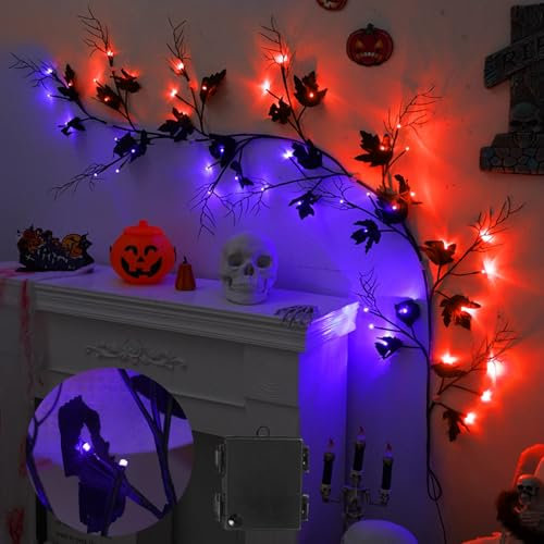 HUIKUANGEU Willow Vine,Weidenrebe Baum Lichter,Zweige Lichter,LED Biegbare Künstliche Baumzweige Lichter,Halloween Deko Weide Zweige Girlande mit Licht,Lichterzweige Schlafzimmer Deko.