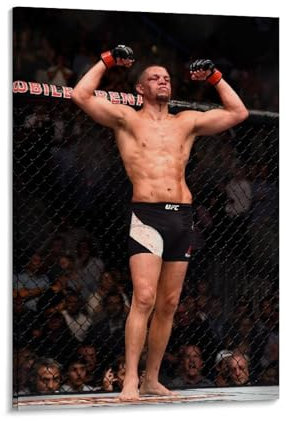 FILTNMHCW Nate Diaz Poster und Drucke auf Leinwand, Wandkunst, Poster, 30 x 45 cm, Rahmenstil