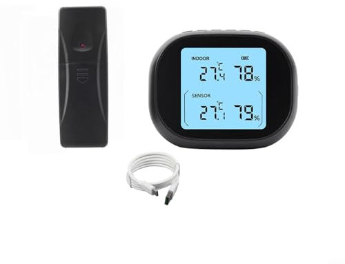 Moniteur de température électronique filaire gratuit avec cycle de synchronisation de 60 secondes pour des mises à jour des données en temps opportun (une à une)