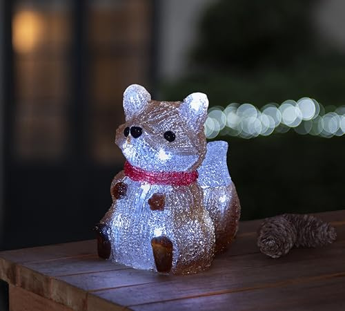 Smart Garden InLit Ice DecoFox Christmas Decoration - 15cm - LED Battery Operated - Indoor and Outdoor Use - Auto Timer Function - Christmas Decoration For Home - Festive Christmas Lights