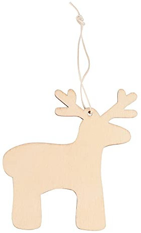 Weihnachtsbaum-Anhänger, 0 Stück, Weihnachtsbaum-Anhänger, Handarbeit, DIY-Ornamente, Heimdekoration, Elch, 0 Cm Weihnachtsbaum-Anhänger, Holz (Typ 3 10cm)