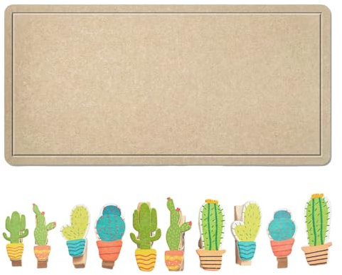 Große Kork-Pinnwand mit 10 Clips, 80 x 120 cm, Holzrahmen, ideal für Büro, Klassenzimmer oder Zuhause