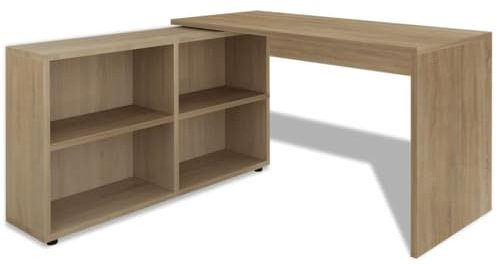 Generisch Eckschreibtisch 4 Regale Eiche,jiangboyue-243059