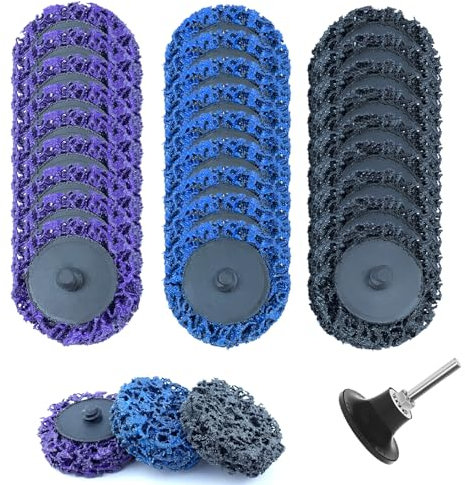 2 Inch Sanding Disk 31pcs Paint Stripping Wheel,Die Grinder Strip Disc for Drill,Die Grinder Accessories for Remove Rust Welds,Paint, Oxidation ((Mix Color))