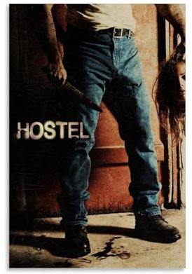 LRXDECOR Hostel-Poster, klassisches Horror-Leinwand-Poster, Retro-Wandkunst für Schlafzimmer, Zuhause, ästhetische Dekoration, 50 x 75 cm, ungerahmt