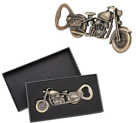 TRIXES Apribottiglie moto retrò oro con scatola lusso