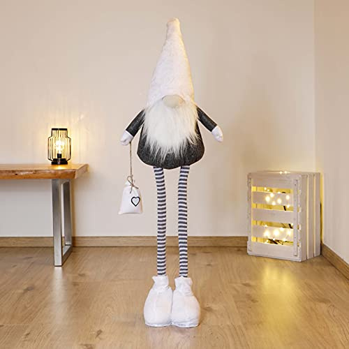 Deko Wichtel mit Teleskopbeinen höhenverstellbar bis 120cm 54752