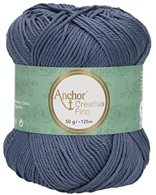 Anchor 4620004-00269 Crochet Yarn, 100% Cotton, 269, Thickness 4, 125 m, 53 g
