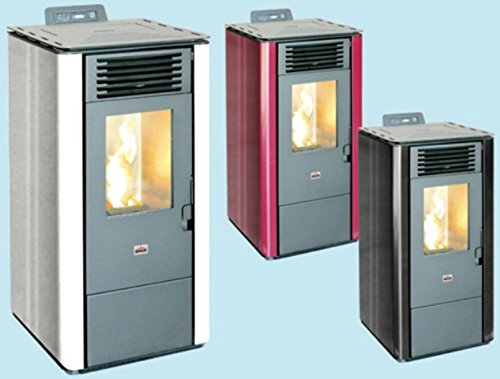 Pelletofen Queen 8 kW 6,42 MC 160 Bordeaux mit Fernbedienung