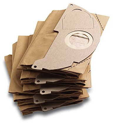 5 Bolsas para Aspirador Karcher para Modelos: WD2000 hasta WD2399, A2000 hasta A2099