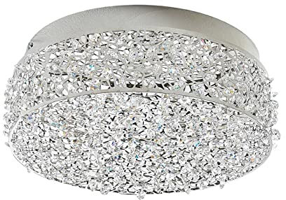 Lucande LED Deckenleuchte Felias (Modern) in Chrom (1 flammig,) - Lampe Deckenlampe Schlafzimmerleuchte