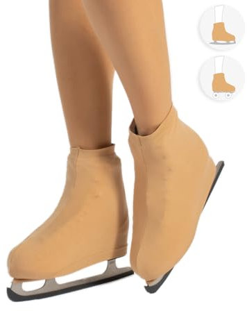 CALZITALY Skates Cover, Rollschuhe und Schlittschuhe Überzieher, Hautfarbe, Karamell, Schwarz, Schuhgröße 28-42, 70 DEN, Made in Italy (33-37, Hautfarbe)