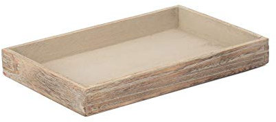 Red Hamper PT157 Large Shallow Wooden Plinth Tray, Wicker