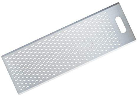 GIMETAL ASSE/Pala perforada de aluminio para pizza al metro con asa, Dim. 25 x 50 cm.