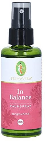 PRIMAVERA Raumspray In Balance bio 50 ml - Rose, Orange und Rosengeranie- Aromadiffuser, Aromatherapie - augleichend - vegan