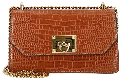 Seidenfelt Nora Schultertasche 24 cm cognac