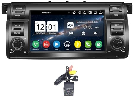 Amaseaudio Android 14 Car Radio 7inch for BMW E46 3 Series 1999-2004, Octa core 4GB+64GB, Wireless Carplay Android Audo, Support 4G Wifi Bluetooth 5.4 GPS navigation