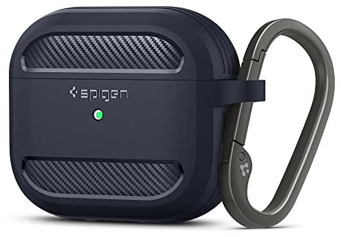 Spigen Rugged Armor Hülle Case kompatibel mit Airpods 3 Generation 2021 - Charcoal Gray