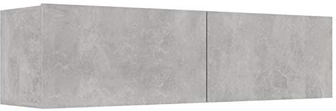 Tidyard Mobile TV da Parete Moderno Grigio,Mobile TV da Muro Moderno,Mobile TV Pnesile,Mobile TV Sospeso,Mensola TV da Parete, Mensola TV da Parete Sospeso,Mensola TV da Parete Muro 120x30x30 cm